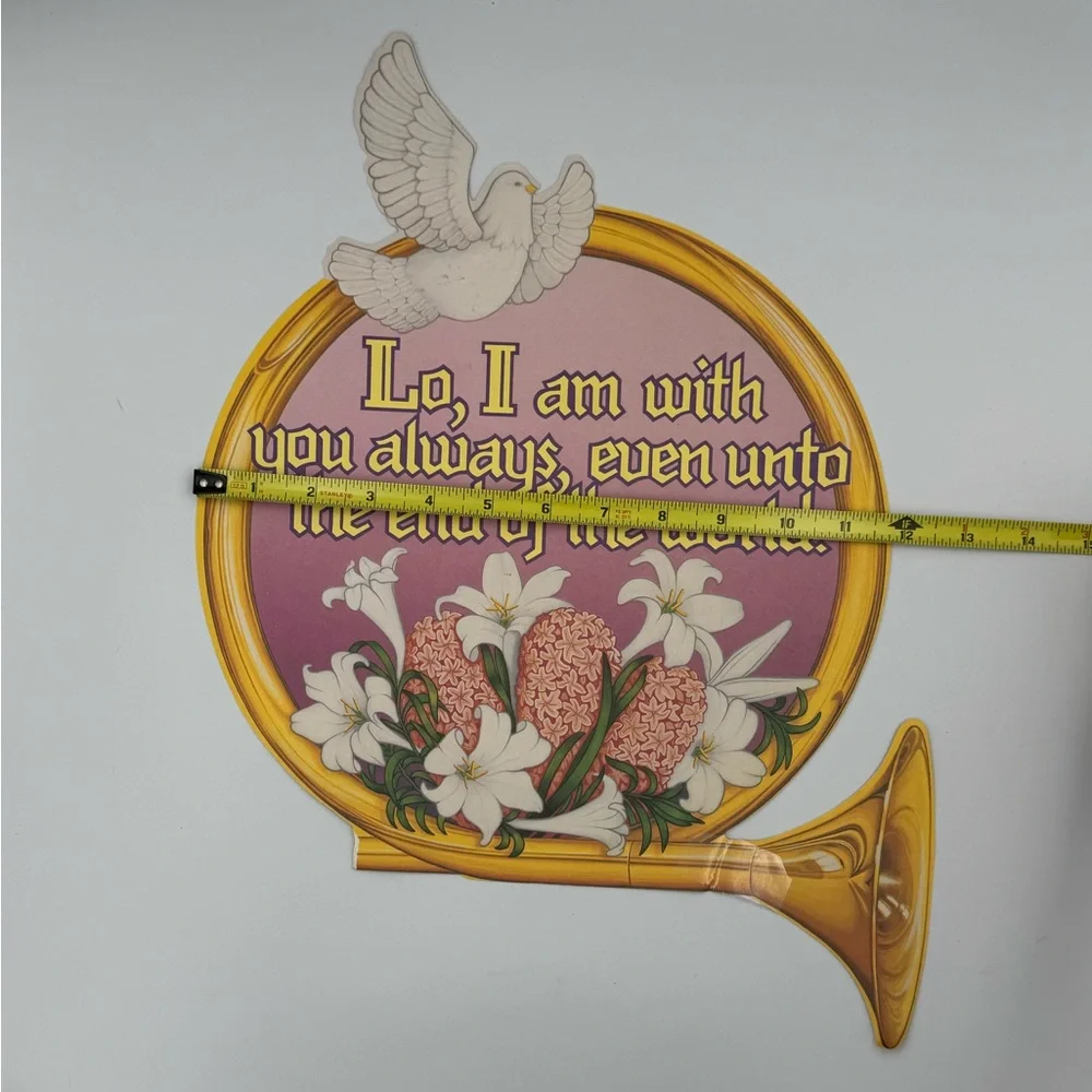 VNTG 1989‎ Beistle Religious Easter Wall Decor Lot Bible Cross Dove Trumpet USA
